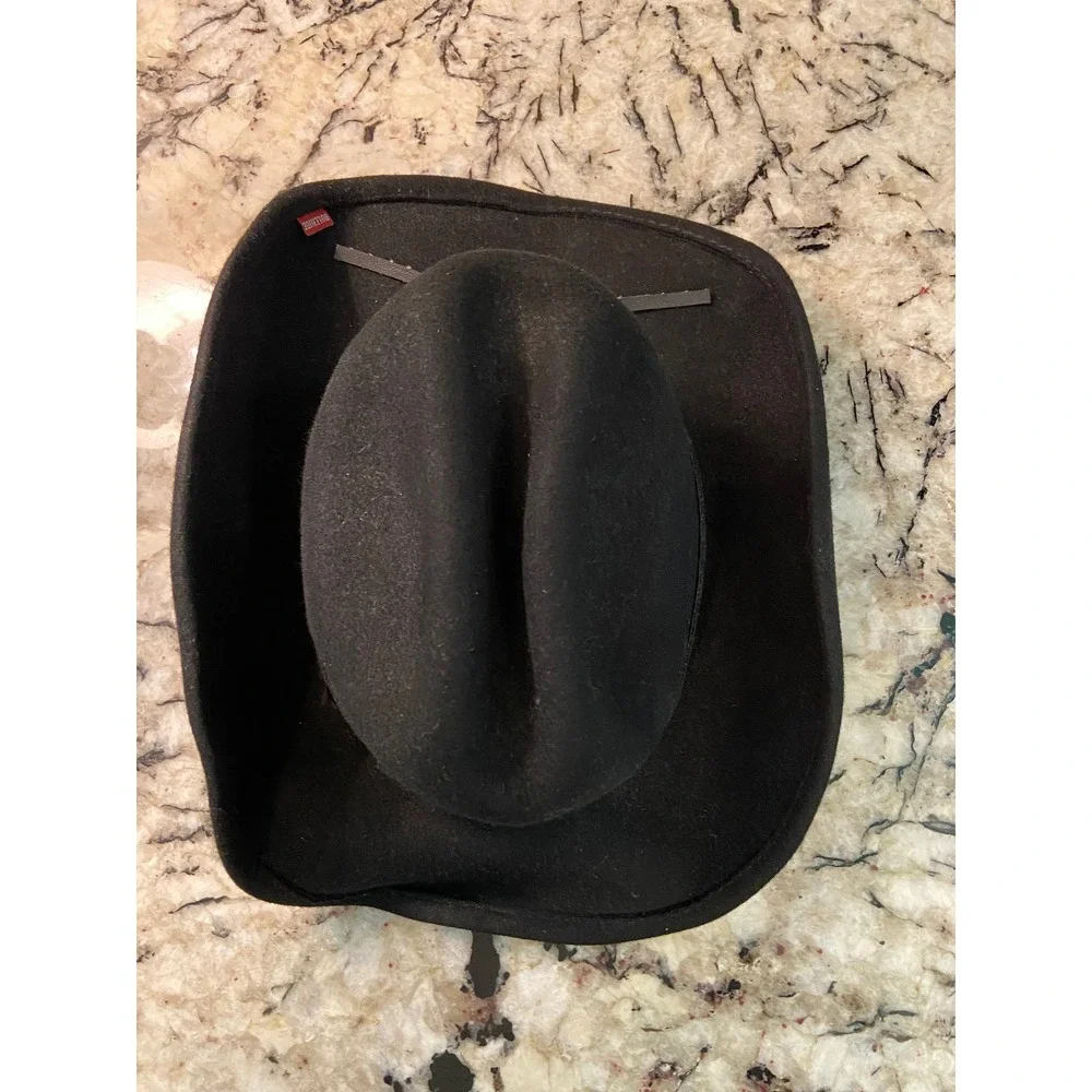 Bullhide Cowboy Hat Kids Medium Black Felt Horse Concho Western Americana USA
